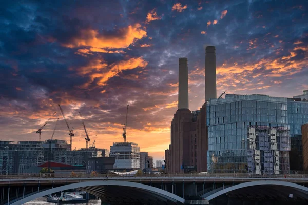 Neues Battersea Kraftwerk London England Das Als Neues Einkaufszentrum Und — Stockfoto