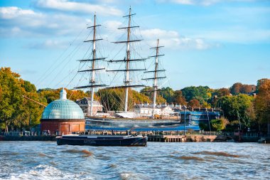 Londra, İngiltere, 5 Haziran 2022. Cutty Sark - 19. yüzyılın en hızlı teknesi, Londra, İngiltere, Maritme müzesinin yanındaki.