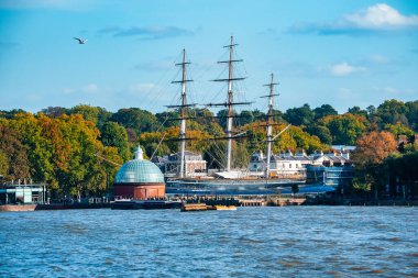 Londra, İngiltere, 5 Haziran 2022. Cutty Sark - 19. yüzyılın en hızlı teknesi, Londra, İngiltere, Maritme müzesinin yanındaki.