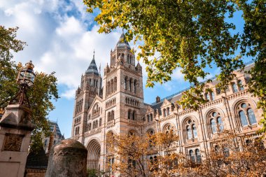 Londra, İngiltere 'deki Doğal Tarih Müzesi' nin güzel binası.