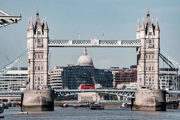 Londong Thames Nehri Ndeki Southwark Bağlayan Iconic Tower Bridge Köprüsünün — Stok fotoğraf