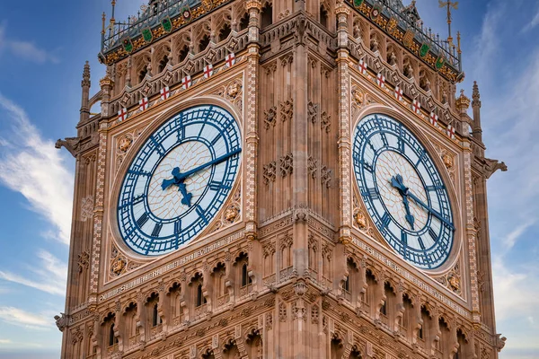 Vista Vicino Della Torre Dell Orologio Big Ben Westminster Londra — Foto Stock