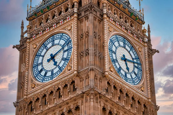 Vista Cerca Torre Del Reloj Big Ben Westminster Londres Increíbles — Foto de Stock