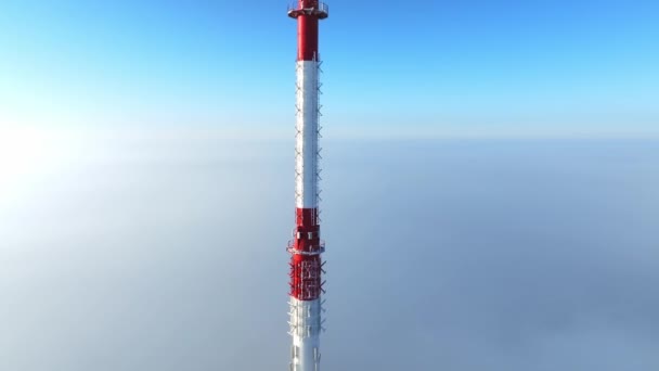 Veduta Aerea Della Riga Radio Tower Riga Lettonia Torre Più — Video Stock