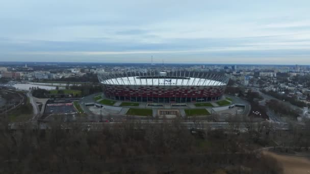 Stadion Narodowy Warszawie Stadion Został Zbudowany 2011 Roku Aby Spełnić — Wideo stockowe