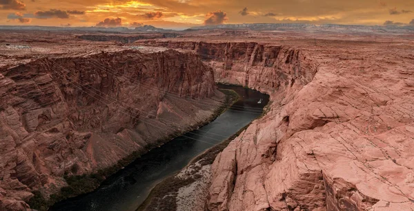 Stock image Aerial view of the Grand Canyon Upriver Colorado River near Glen Canyon Dam in Arizona USA.