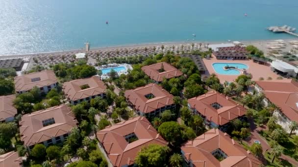 Luxuoso Hotel Tropical Resort Paisagem Turística Livre Luxuoso Resort Praia — Vídeo de Stock