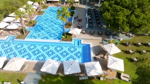 Luxe Tropisch Hotel Resort Buiten Toerisme Landschap Luxe Strandresort Met — Stockvideo