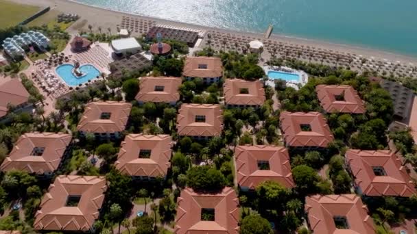 Luxury Tropical Hotel Resort Outdoor Tourism Landscape Luxurious Beach Resort — Vídeos de Stock