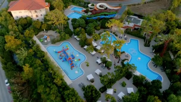 Resort Lusso Hotel Tropicale Paesaggio Turistico All Aperto Lussuoso Resort — Video Stock