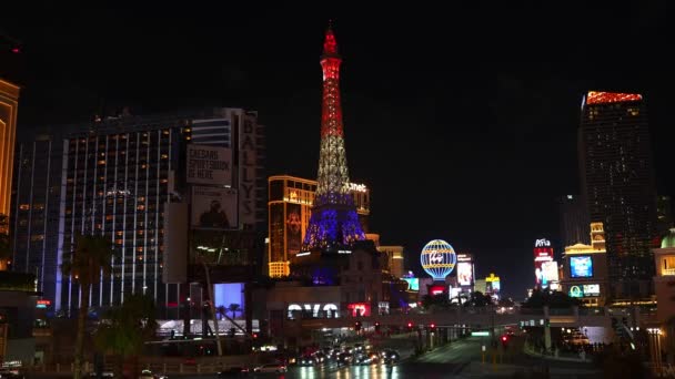View Famous Strip Las Vegas Most Popular Street Las Vegas — Stok video