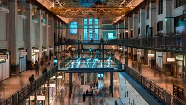 Battersea Power Station Londonban Anglia Működik Mint Egy Bevásárlóközpont Mozi — Stock videók