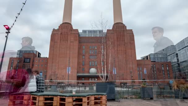 Nieuwe Battersea Power Station Londen Engeland Opereert Als Een Nieuw — Stockvideo