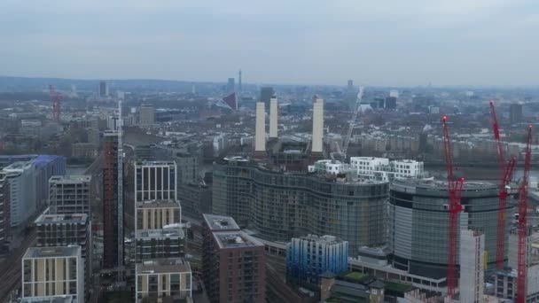 Luftfoto Det Nye Battersea Power Station London England Opererer Som – Stock-video