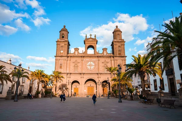 Beautiful view of the Cathedral Santa Ana Vegueta in Las Palmas, Gran Canaria, Canary Islands, Spain