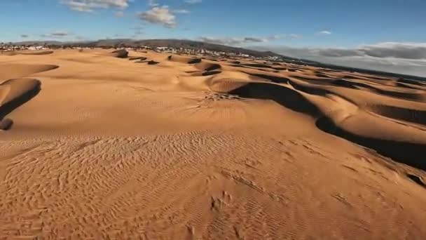 Wüstendünen Leeren Viertel Von Liwa Abu Dhabi Vereinigte Arabische Emirate — Stockvideo