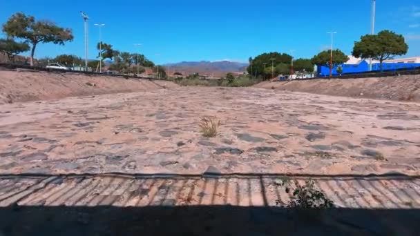 Lago Río Secos Verano Crisis Del Agua Caso Impacto Sequía — Vídeos de Stock