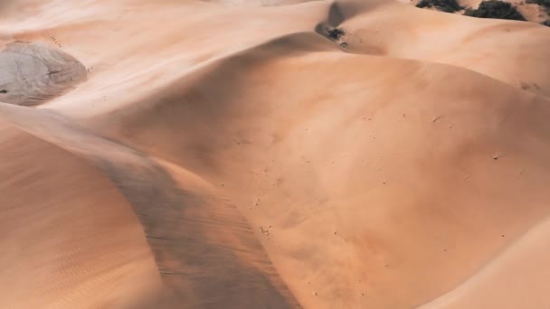 Panoramic Aerial Scene Maspalomas Dunes Playa Del Ingles Maspalomas Gran — Vídeo de Stock