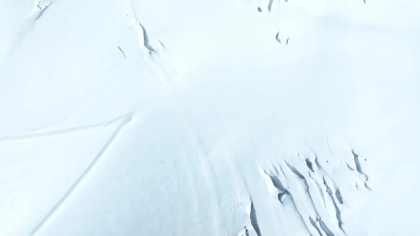 Widok Lotu Ptaka Wielki Lodowiec Aletsch Największy Lodowiec Alpach Dziedzictwo — Wideo stockowe