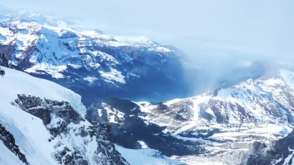 Ville Grindelwald Suisse Images Aériennes Station Ski Jungfrau Près Interlaken — Video