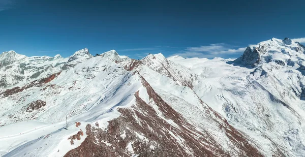 Schönes Skigebiet Zermatt Mit Blick Auf Das Matterhorn Horizont Schöne — Stockfoto