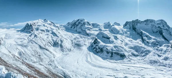 Der Gornergletscher Der Schweiz Der Zweitgrößte Gletscher Der Alpen Schöne — Stockfoto