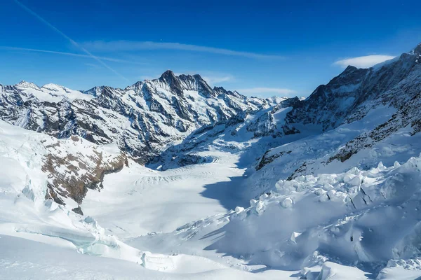 Μαγική Θέα Των Άλπεων Βουνά Στην Ελβετία Θέα Από Ελικόπτερο — Φωτογραφία Αρχείου