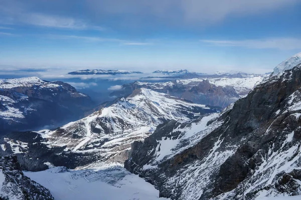 Magica Uitzicht Alpen Zwitserland Uitzicht Vanuit Helikopter Zwitserse Alpen Bergtoppen — Stockfoto