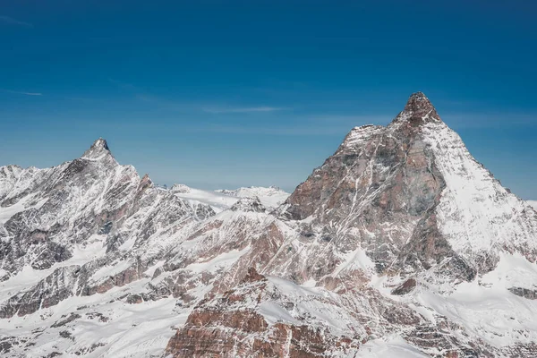 Scenic Zonsopgang Zonsondergang Uitzicht Matterhorn Een Van Meest Beroemde Iconische — Stockfoto