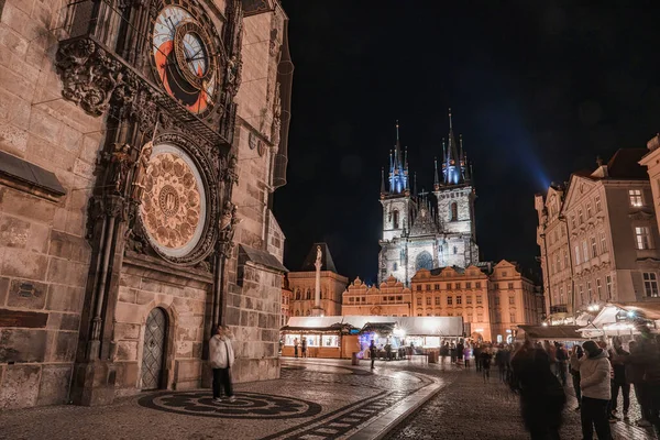 Place Vieille Ville Prague Des Principaux Lieux Touristiques Ville Église — Photo
