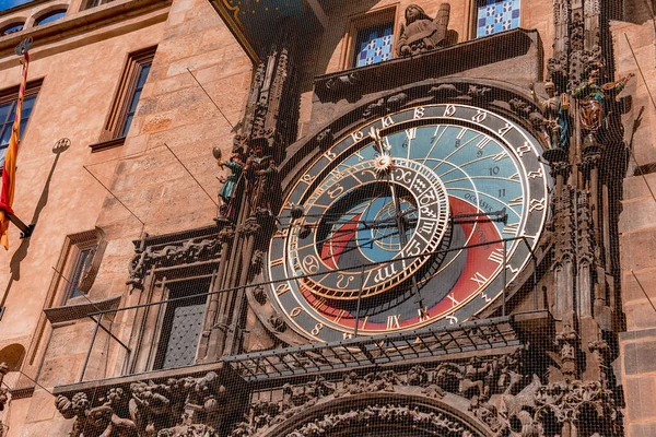 Relógio Astronômico Medieval Praça Cidade Velha Praga Tchecoslováquia — Fotografia de Stock