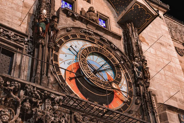 Relógio Astronômico Medieval Praça Cidade Velha Praga Tchecoslováquia — Fotografia de Stock