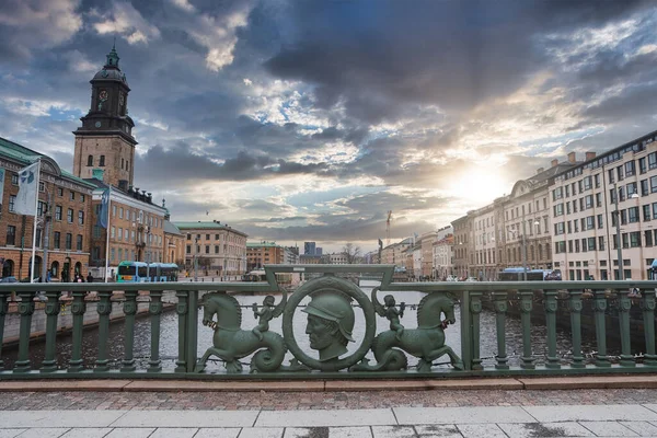 Волшебный Вид Центр Шведского Города Гетеборга Буруннспаркен Старый Город Гётеборг — стоковое фото