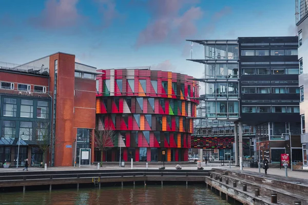 Colorata Architettura Moderna Dell Università Tecnica Chalmers Goteborg Svezia — Foto Stock