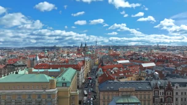Veduta Aerea Del Rudolfinum Prague Bellissimo Edificio Neorinascimentale Che Ospita — Video Stock