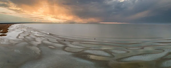 Güzel Sahil Şehri Parnu Nun Hava Manzarası Estonya Kıyı Tatil — Stok fotoğraf