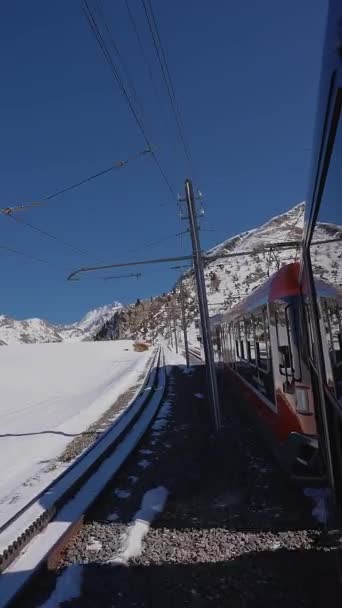 Monter Roue Dentée Emblématique Gornergrat Dans Station Ski Zermatt Dans — Video