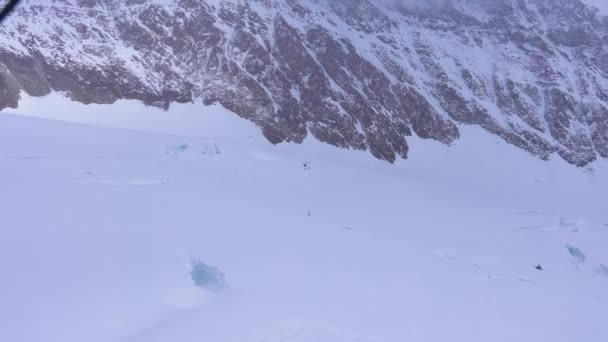 Great Aletsch Glacier Largest Glacier Alps Unesco Heritage Canton Valais — Stock Video