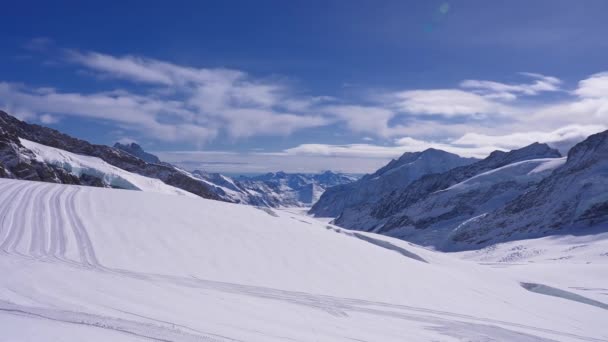 Grand Glacier Aletsch Grand Glacier Des Alpes Patrimoine Unesco Dans — Video