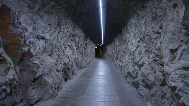 Jungfraujoch Top Europe Glacier Modern Tunes Swiss Alps Made Stone — Stock Video