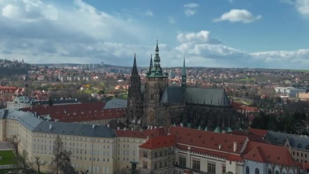 Κάστρο Πράγας Και Καθεδρικός Ναός Του Αγίου Βίτου Τσεχική Δημοκρατία — Αρχείο Βίντεο