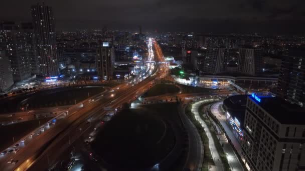 Luchtfoto Van Het Zakendistrict Istambul Snel Ontwikkelende Zakelijke Financiële Gebied — Stockvideo