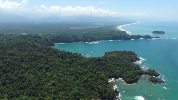 Luftfoto Manuel Antonio National Park Costa Rica Den Bedste Turistattraktion – Stock-video