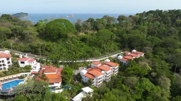 Luchtfoto Van Manuel Antonio National Park Costa Rica Beste Toeristische — Stockvideo