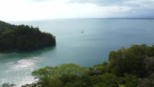 Flygfoto Över Manuel Antonio National Park Costa Rica Bästa Turistattraktion — Stockvideo