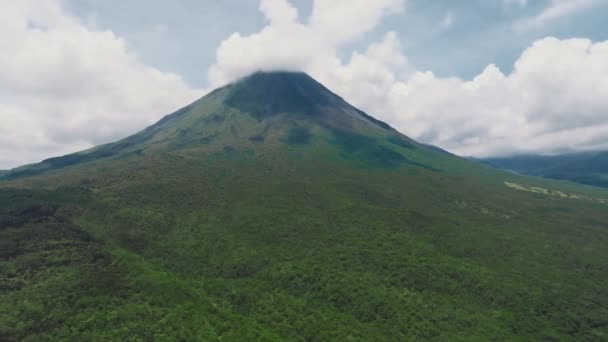 Csodálatos Kilátás Nyílik Gyönyörű Arenal Vulkán Costa Rica Panoráma Vulkán — Stock videók