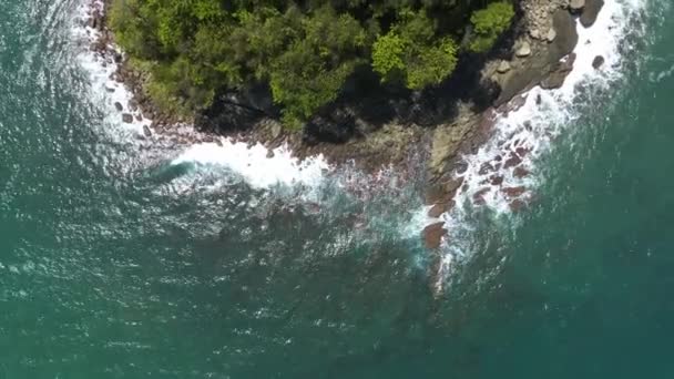 Luftaufnahme Des Manuel Antonio Nationalparks Costa Rica Die Beste Touristenattraktion — Stockvideo