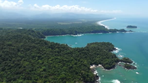 Vista Aérea Del Parque Nacional Manuel Antonio Costa Rica Mejor — Vídeo de stock