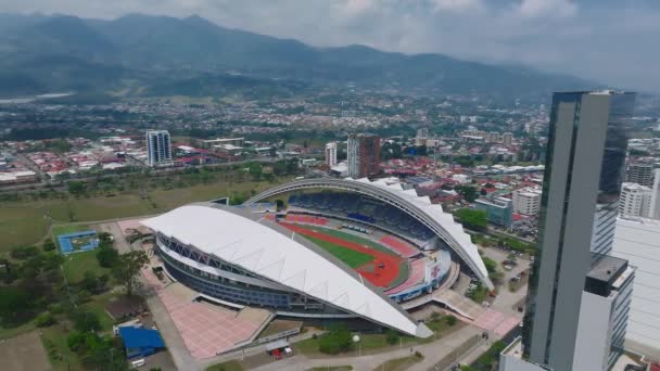 Widok Stadion Narodowy Kostaryki San Jose Kostaryka Stolicy Widok Ulicy — Wideo stockowe