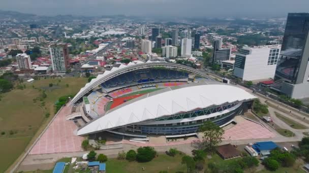 Widok Stadion Narodowy Kostaryki San Jose Kostaryka Stolicy Widok Ulicy — Wideo stockowe